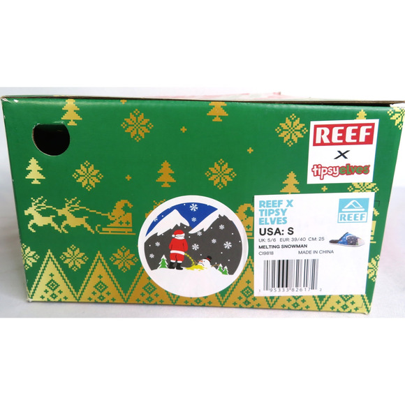 New REEF X TIPSY ELVES Light Up Melting Snowman Slippers Unisex M/7 W/9 - Picture 8 of 8